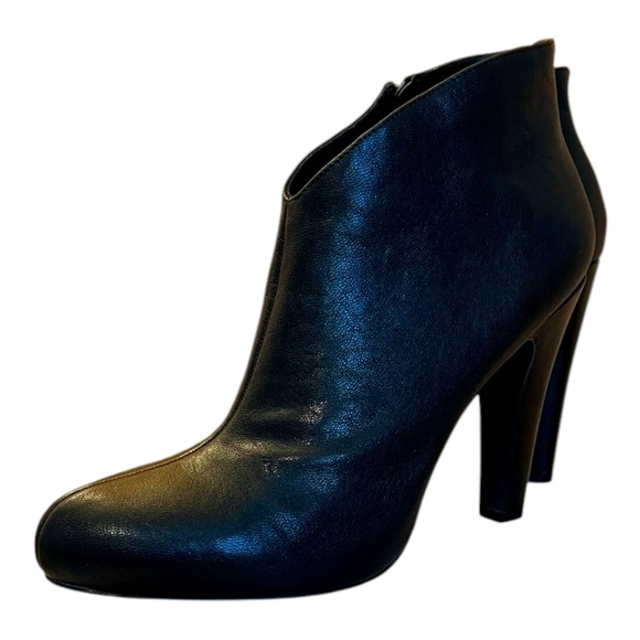 Jessica Simpson Black Leather Ankle Boots MINAS SIZE 10 SEXY & NWOB - Picture 6 of 9